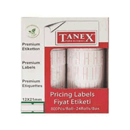 Tanex 12x21mm 6 Adet Sökülebilir Fiyat Etiketi