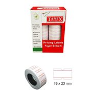 Tanex 16x23 cm 1000'li 12'li Beyaz Renk Rulo Fiyat Etiketi