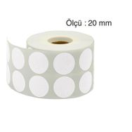 Tanex 20 mm 2500 Adet Gri Nokta Etiket