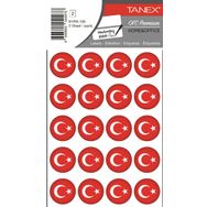 Tanex BYRK-106 25x25 mm 40'lı Paket Türk Bayrağı