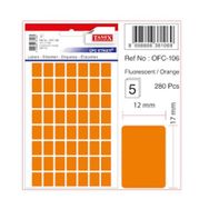 Tanex OFC-106 5'li Floresan Turuncu Ofis Etiketi