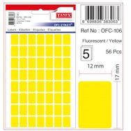 Tanex OFC-106 Flo Sarı 50 Adet 10'lu Poşet Ofis Etiketi
