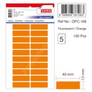 Tanex OFC-108 Turuncu 100 Adet Ofis Etiketi