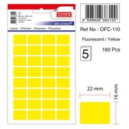 Tanex OFC-110 Flo Sarı 160 Adet Ofis Etiketi
