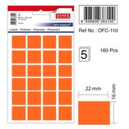 Tanex OFC-110 Flo Turuncu 160 Adet Ofis Etiketi