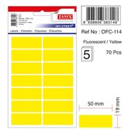 Tanex OFC-114 Flo Sarı 70 Adet Ofis Etiketi