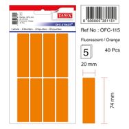 Tanex OFC-115 Flo Turuncu 40 Adet Ofis Etiketi