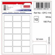 Tanex Ofc-116 10'lu Beyaz Ofis Etiketi