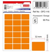 Tanex OFC-116 22x32 mm Turuncu 5 Adet Ofis Etiketi