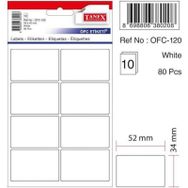 Tanex OFC-120 Beyaz 80 Adet Ofis Etiketi