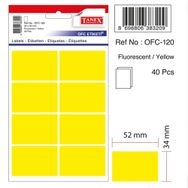 Tanex OFC-120 Flo Sarı 40 Adet Ofis Etiketi