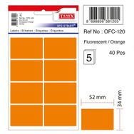 Tanex OFC-120 Flo Turuncu 40 Adet Ofis Etiketi