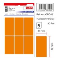 Tanex OFC-121 Flo Turuncu 30 Adet Ofis Etiketi