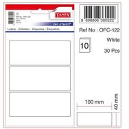 Tanex OFC-122 10'lu Beyaz Ofis Etiketi