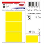 Tanex OFC-123 Flo Sarı 15 Adet Ofis Etiketi