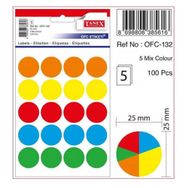 Tanex OFC -132 Mix Color 25 mm 5 Sayfa Ofis Etiketi