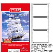 Tanex TN-0024 64x100 mm Sürekli Form Yazıcı Etiketi