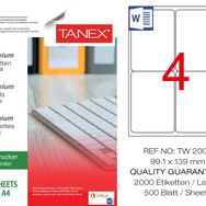 Tanex TW-2004 99.1x139 mm 500'lü Laser Etiket