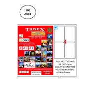 Tanex TW-2004 99x139 mm 100 Adet Lazer Etiket