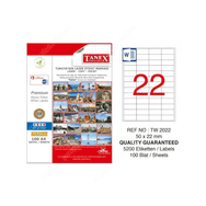 Tanex TW-2022 50x22 mm 100 Adet Laser Etiket