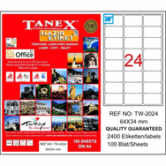 Tanex TW-2024 64 x 34 Lazer Etiket