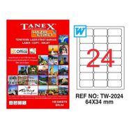 Tanex TW-2024 64x34mm Şeffaf Etiket