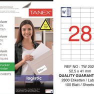 Tanex TW-2028 52.5x41 mm Sevkiyat ve Lojistik Etiketi