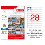 Tanex TW-2028 52x41 mm Lazer Etiket