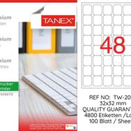 Tanex TW-2048 32x32 mm 100'lü Sökülebilir Etiket