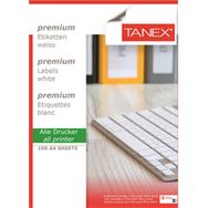 Tanex TW-2065 38x21 mm 100 Adet Beyaz Lazer Etiket
