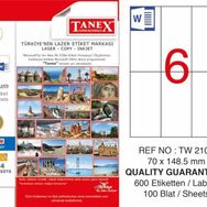 Tanex TW-2106 70x148.5 Lazer Etiket