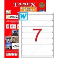 Tanex TW-2107 192.5x39mm Klasör Ayırıcı Etiket