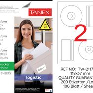 Tanex TW-2117 118x37 mm Sevkiyat ve Lojistik Etiketi
