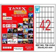 Tanex TW-2154 35x42.64 mm Laser Etiket