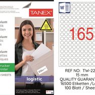 Tanex TW-2215 15 mm Sevkiyat ve Lojistik Etiketi