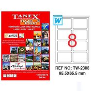 Tanex TW-2308 95.5x65.5 mm Lazer Etiket