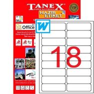 Tanex TW-2318 83x30 mm Lazer Etiket