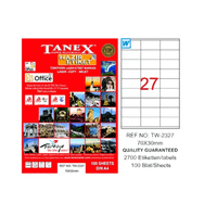 Tanex TW-2327 70x30 mm 100 Sayfa Laser Etiket