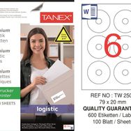 Tanex TW-2506 79x20 mm Sevkiyat ve Lojistik Etiket
