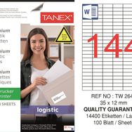 Tanex TW-2644 32x12 mm Sevkiyat ve Lojistik Etiket