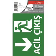 Tanex UYR-101 2'li Acil Çıkış Etiketi