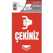 Tanex UYR-111 Çekiniz 2'li Uyarı Etiketi