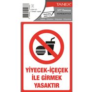 Tanex UYR-121 Yiyecek 2'li İkaz Etiketi
