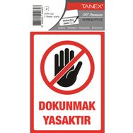 Tanex UYR-122 Dokunmak Yasaktır 2'li Uyarı Etiketi