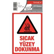 Tanex UYR-123 Sıcak Yüzey 2'li Uyarı Etiketi