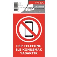 Tanex UYR-124 Cep Telefonu 2'li İkaz Uyarı Etiketi