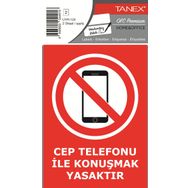 Tanex UYR-124 Cep Telefonu 2'li İkaz Uyarı Etiketi