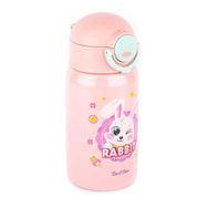 Tantitoni 400 ml Pembe Tavşan Desenli Pipetli Paslanmaz Çelik Çocuk Termosu