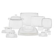 Tantitoni Bone China Damask 86 Parça Kare Yemek Takımı