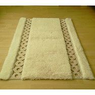 Tappeto Kuzu Kürkü Dekoratif Post 100x150 cm Fildişi-Krem Salon Halı